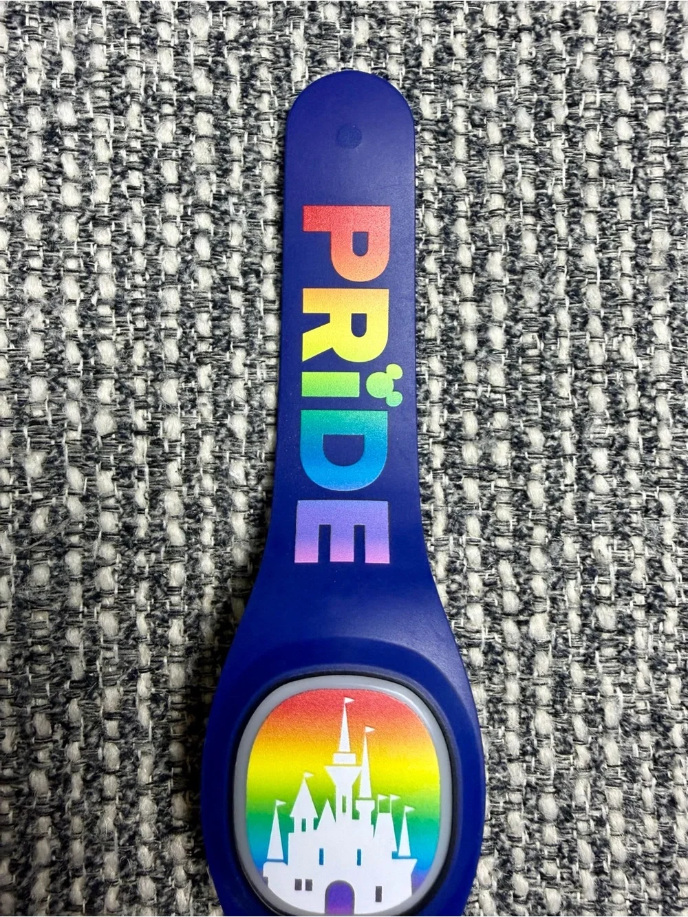Used Disney Parks Pride Rainbow Castle MagicBand 2 Blue Mickey LGBTQ Magic Band